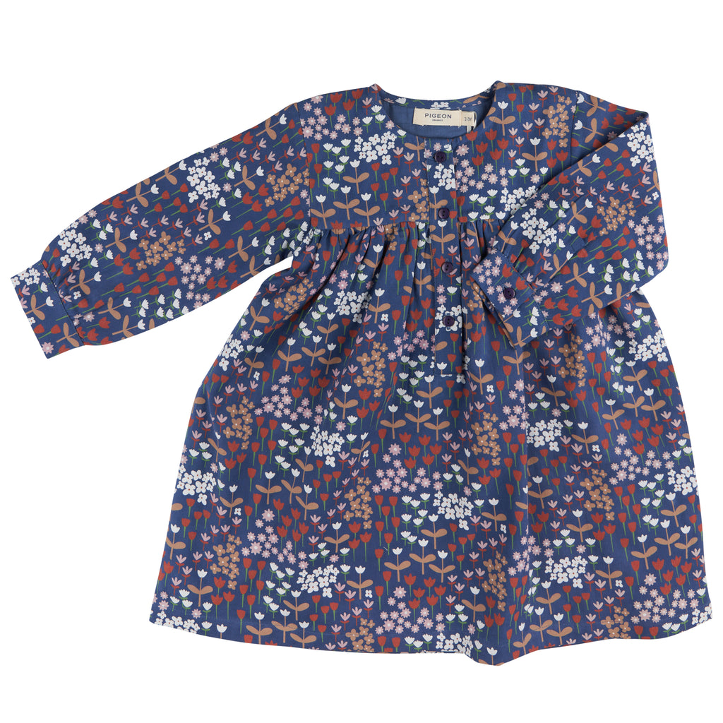 Pigeon Yoke dress Meadow, Night Blue