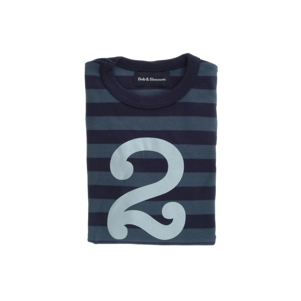 Bob & Blossom Breton Striped Number 2 T Shirt