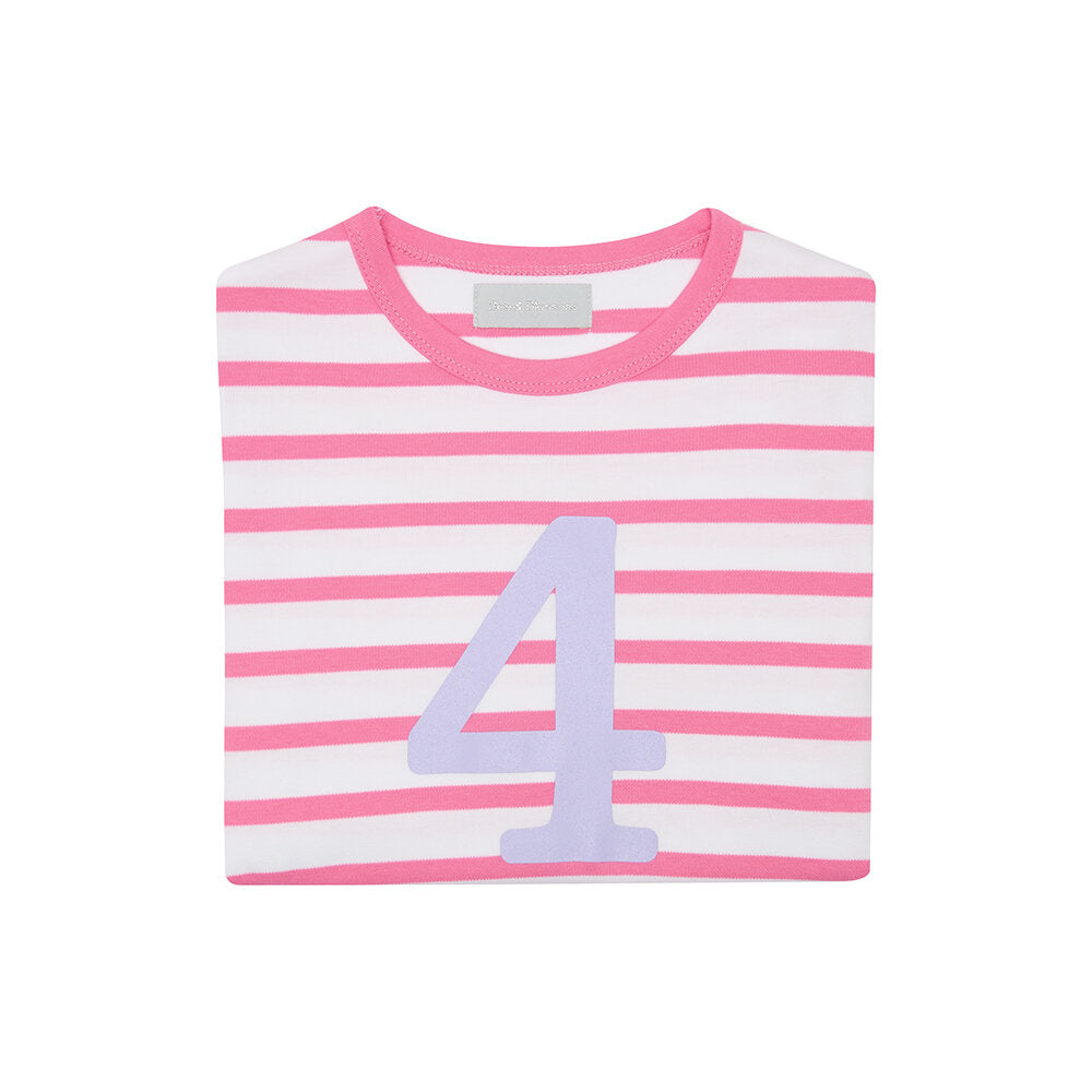 Bob & Blossom Breton Striped Number 4 T Shirt