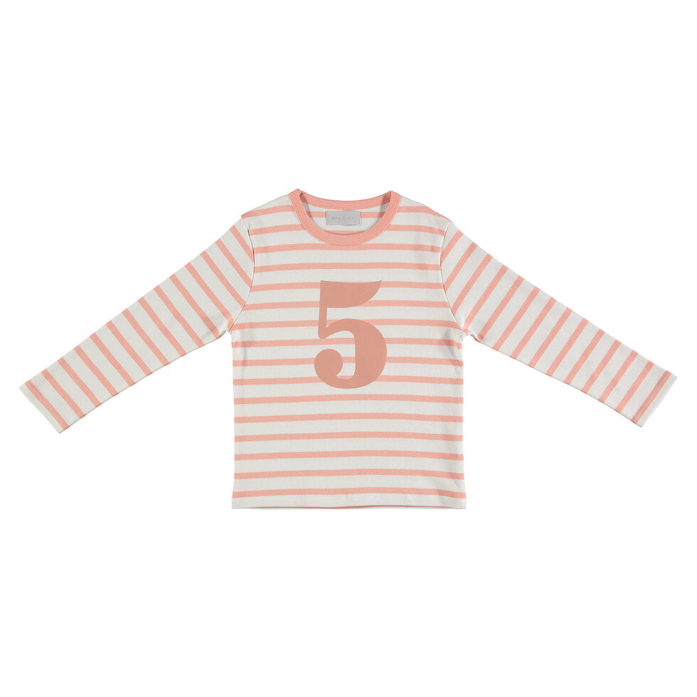 Bob & Blossom Breton Striped Number 5 T Shirt