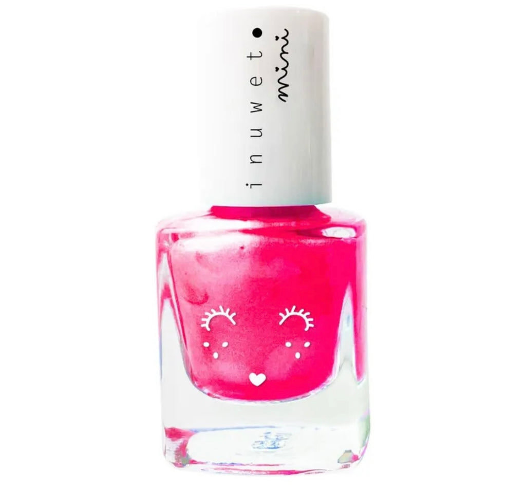 INUWET Water-based Nail Polish -    Neon Pink - Bubblegum Scent