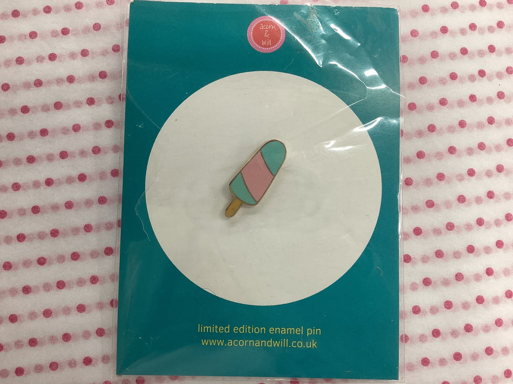 Acorn & Will Ice Lolly Enamel Pin Badge