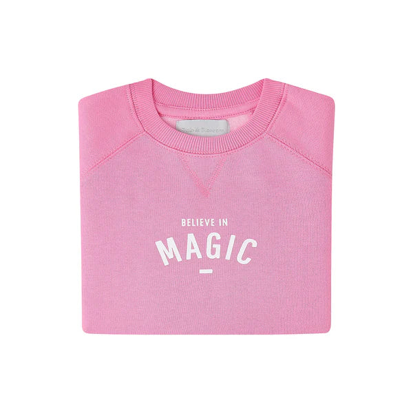 Bob & Blossom Hot Pink 'Believe in Magic' Sweatshirt