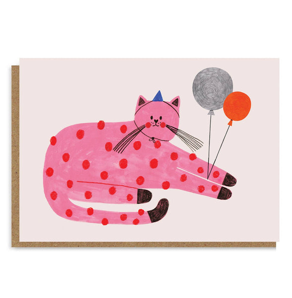 Daria Solak Illustrations Pink Cat Card