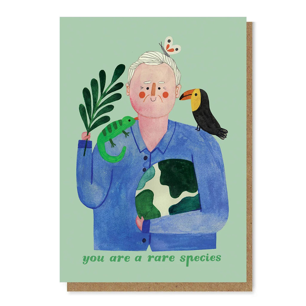 Daria Solak Illustrations Sir David Attenborough Card