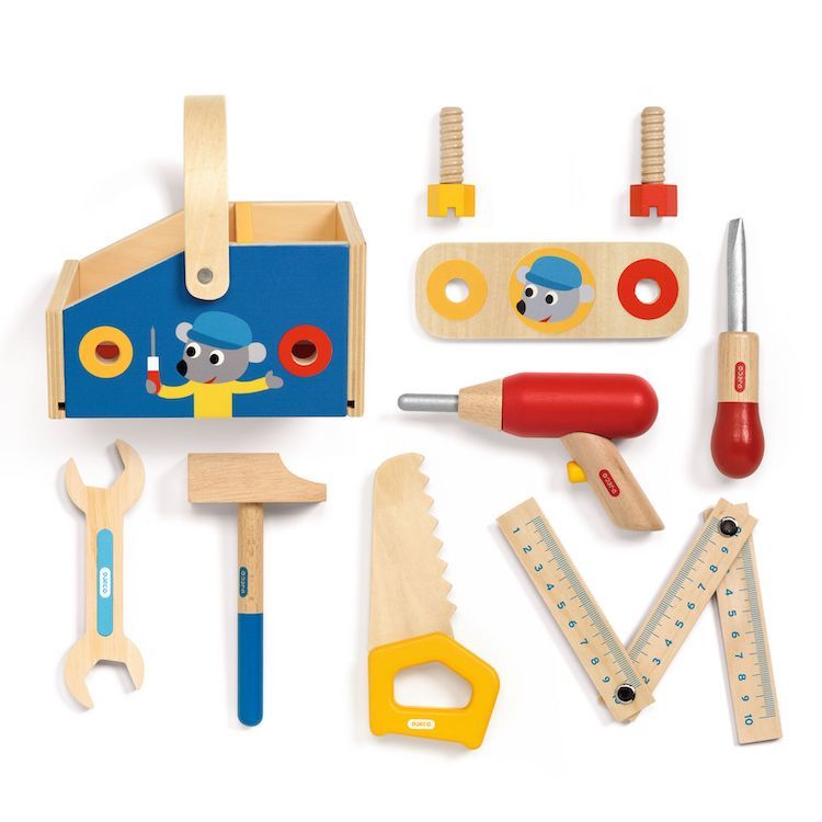 Djeco Minibrico Wooden Tool Box Set