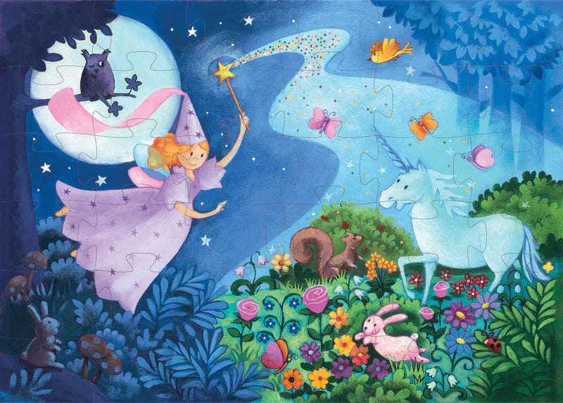 Djeco The Fairy And The Unicorn Silhouette Puzzle 36pcs