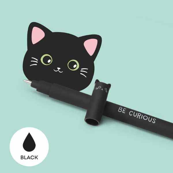 Legami Erasable Pen - Black Cat
