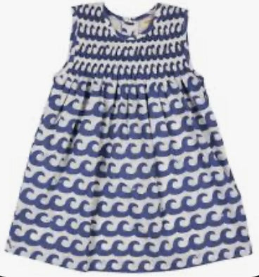 Pigeon Sleevless Smock Dress - waves
