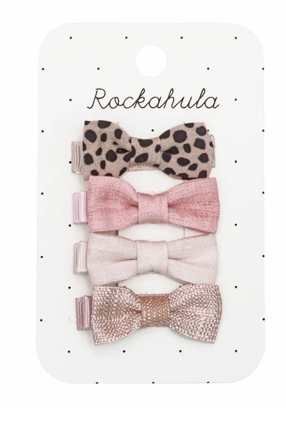 Rockahula Leopard Mini Bow Clip Set