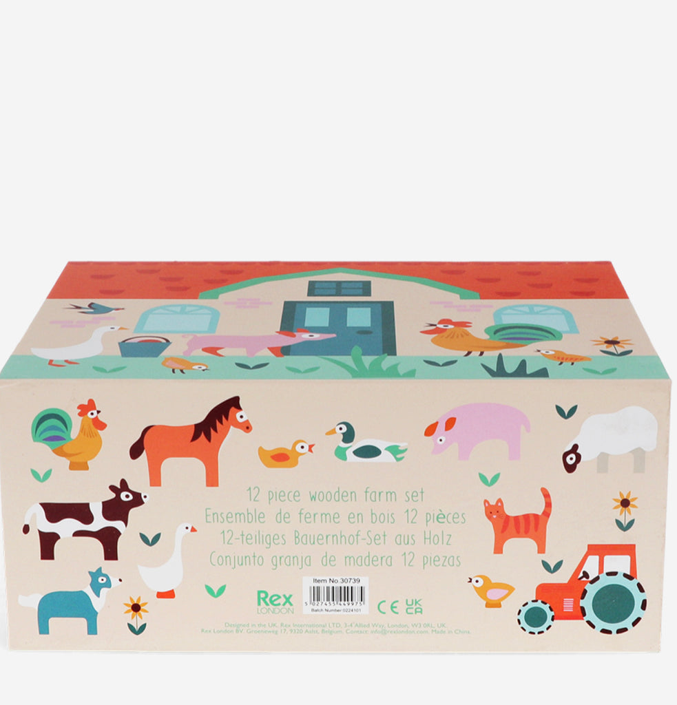 Wooden farm playset