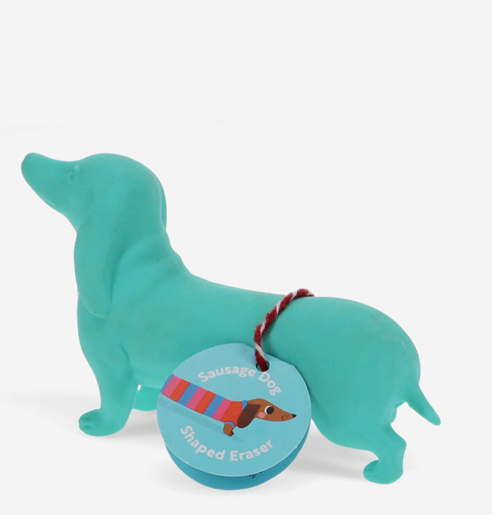 Rex London Giant Sausage Dog Eraser - Turquoise