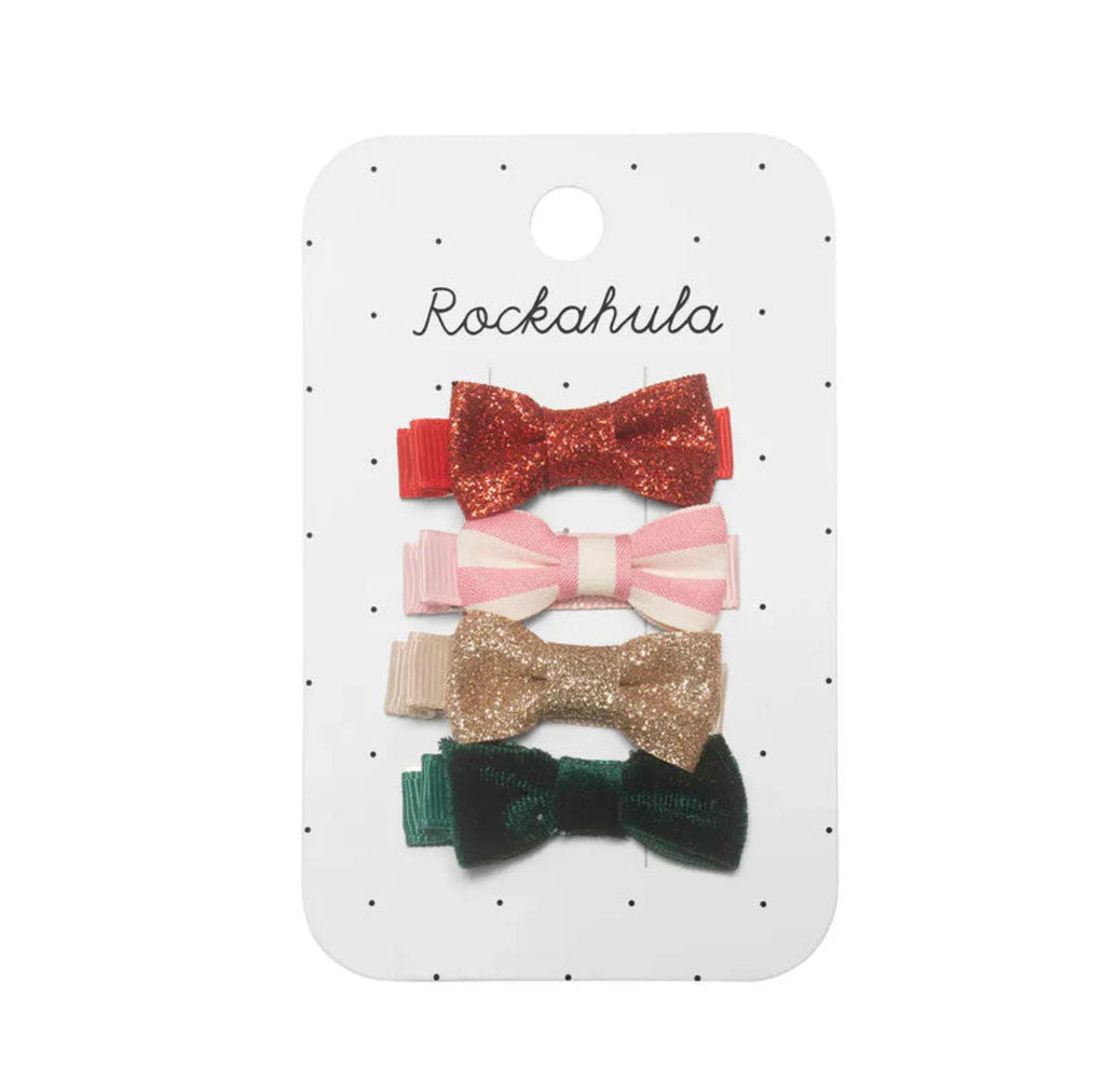 Rockahula Jolly Christmas Mini Bow Clips