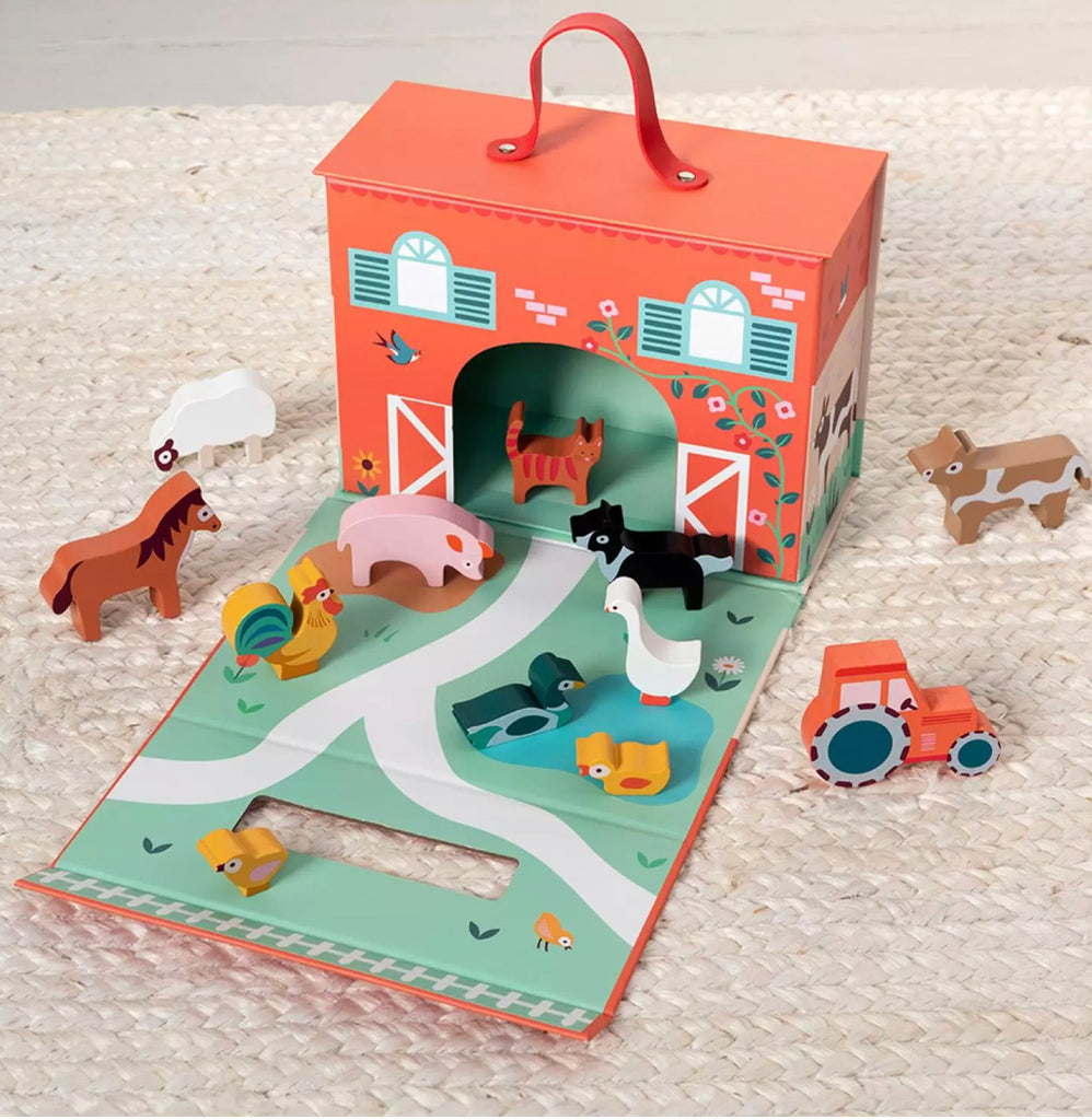 Wooden farm playset