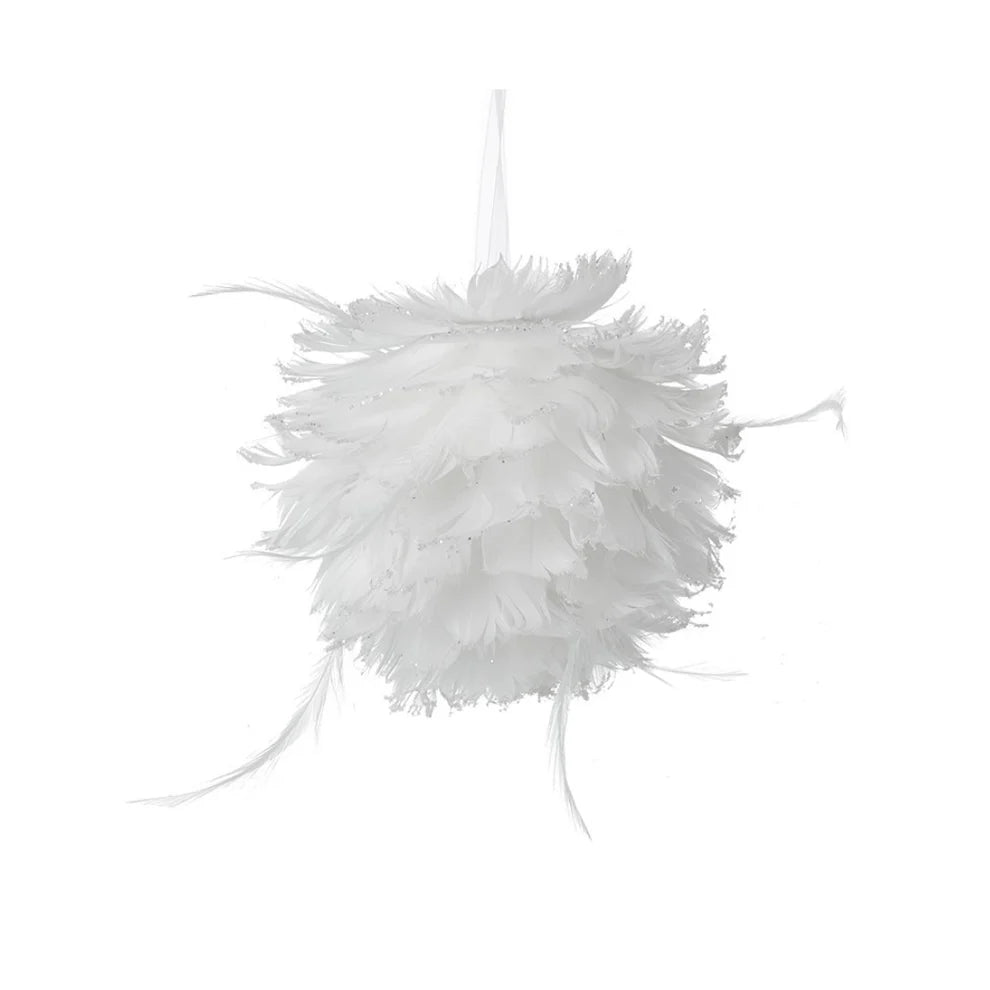 Heaven Sends White Large Feather Ball Hanger