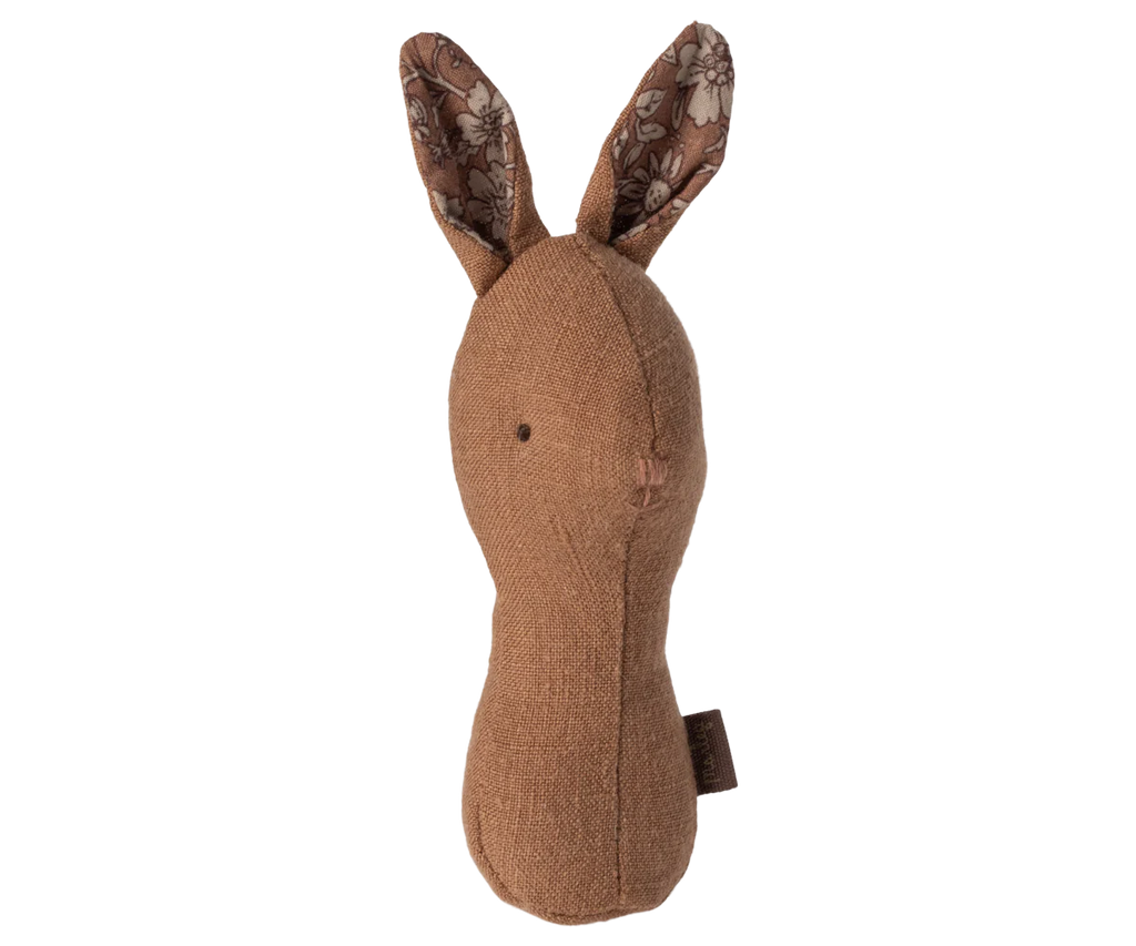 Maileg Lullaby Friends Bunny Rattle - Chocolate