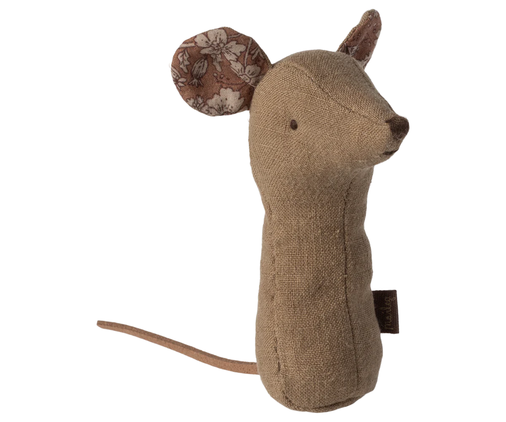 Maileg Lullaby Friends Mouse Rattle - Light Umber