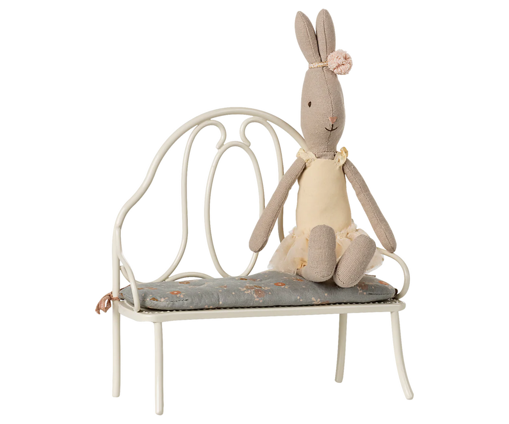 Maileg vintage bench miniature - off white