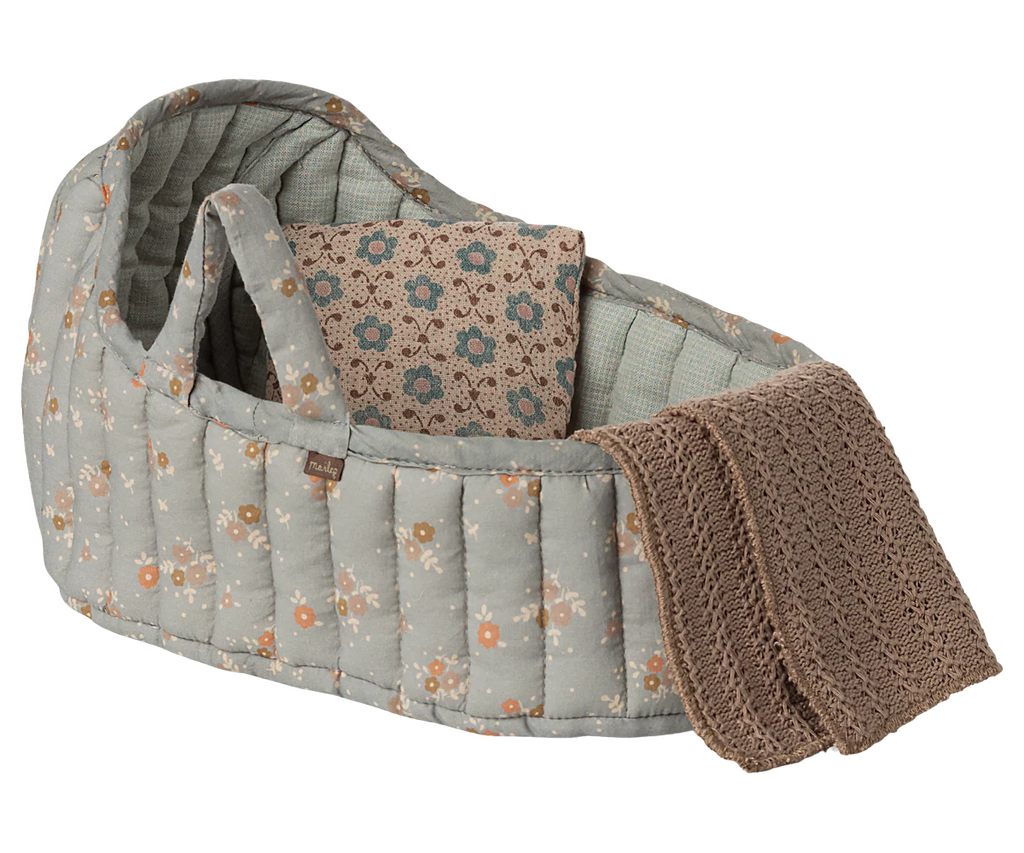 Maileg Carry Cot, Large - Blue