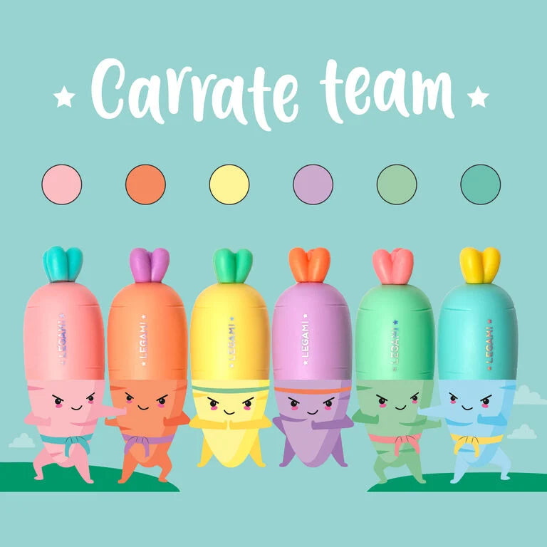 Legami Carrate Team - 6 Mini Highlighters