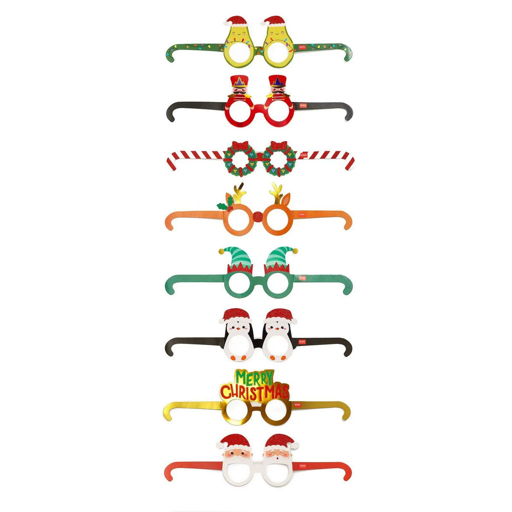 Legami 8 Christmas Paper Party Eyeglasses