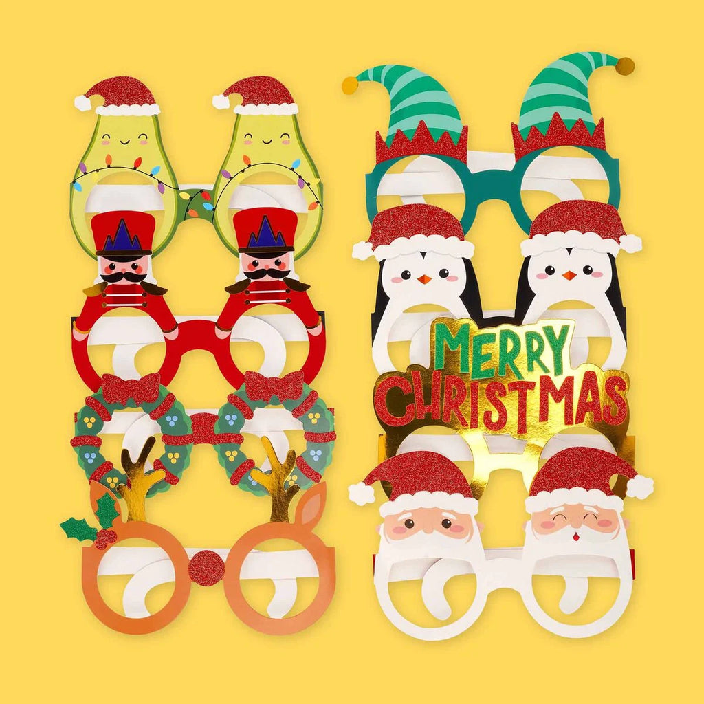 Legami 8 Christmas Paper Party Eyeglasses