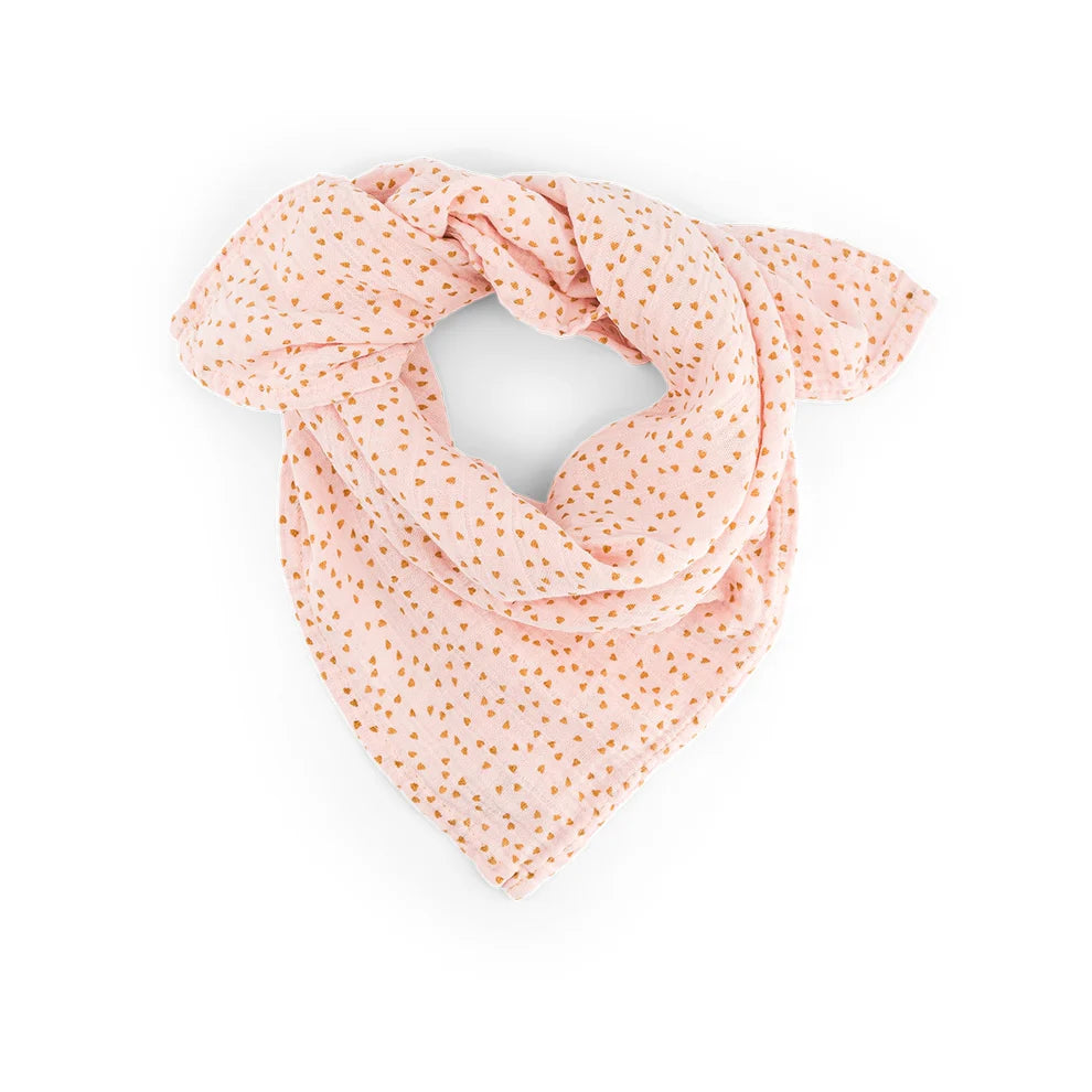 Rose In April Bianca Swaddle Medium Mini Heart Pink