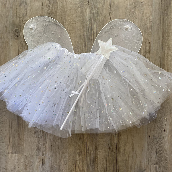 Spotted Cow Creations White Sparkle Snow Fairy Set