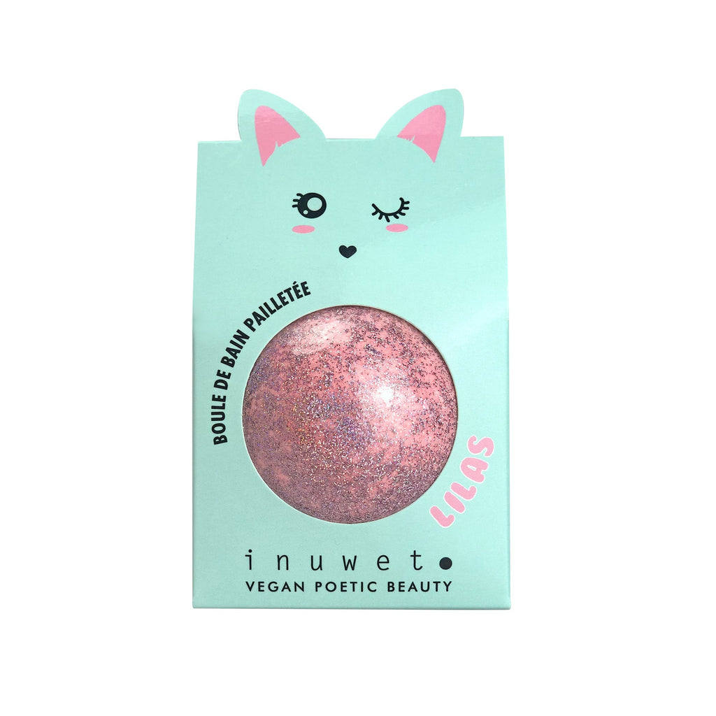 INUWET Lilac Glitter Bath Bomb