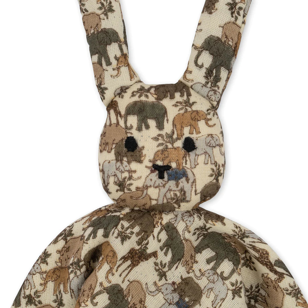 Konges Sloejd Cuddle Cloth Sleepy Rabbit Print Safari
