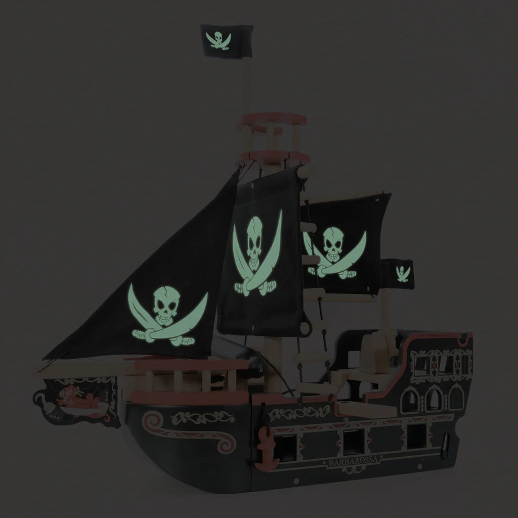 Le Toy Van Barbossa Toy Pirate Ship Glow In The Dark