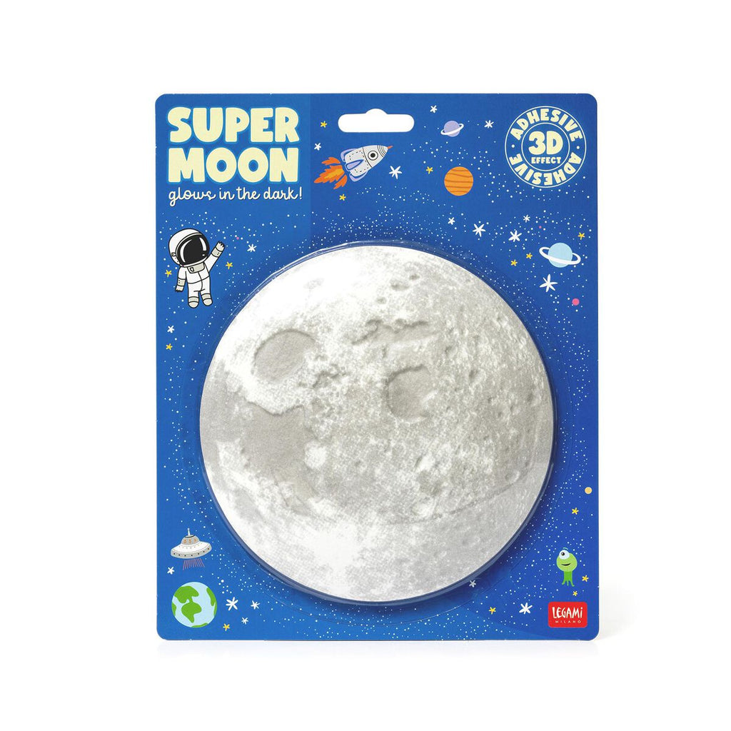 Legami Adhesive Glow-in-the-Dark Moon - Super Moon
