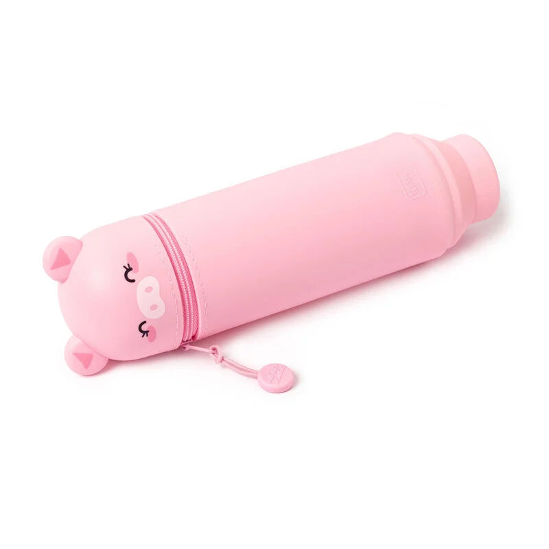 Legami Kawaii 2-In-1 Soft Silicone Pencil Case - Piggy