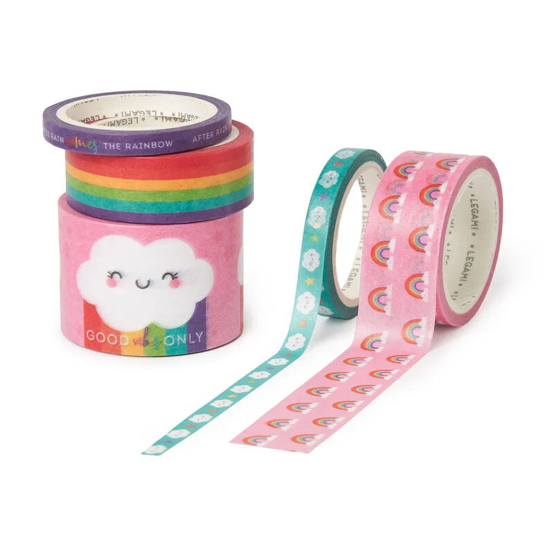 Legami Set of 5 Rainbow Paper Sticky Tapes - Tape By Tape