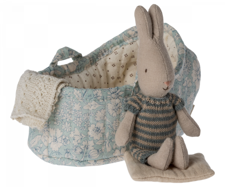 Maileg Rabbit In Carrycot Micro - 3 Assorted