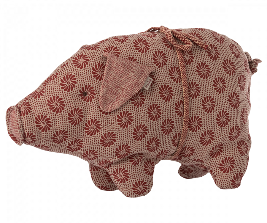 Maileg Pig Small Red Flower