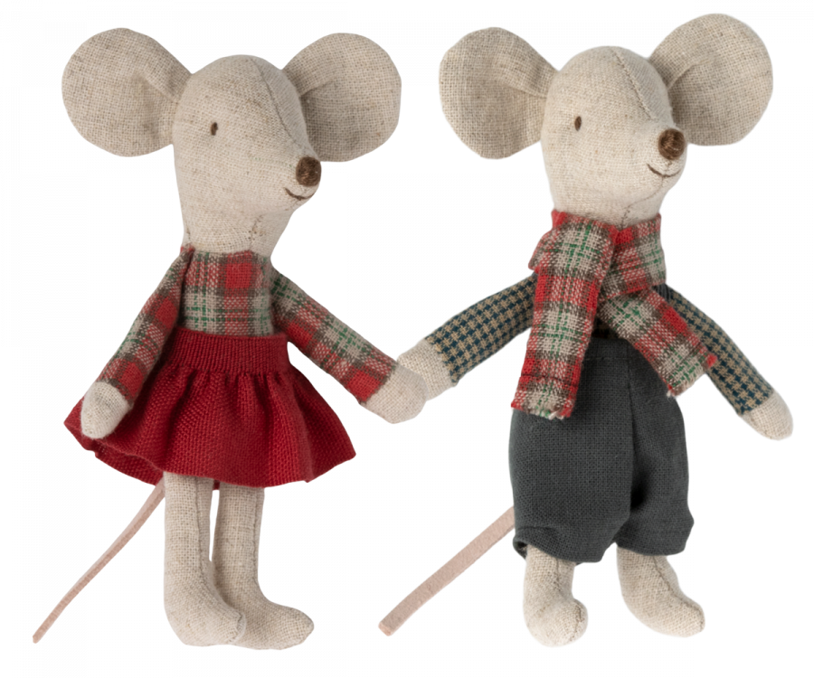 Maileg Winter Mice Twins Little Brother And Sister Set