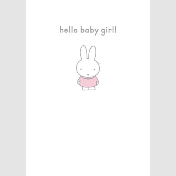 Miffy Hello Baby Girl Card