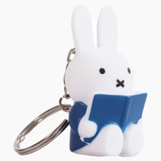 Miffy Keyring - Reading a Book - Blue