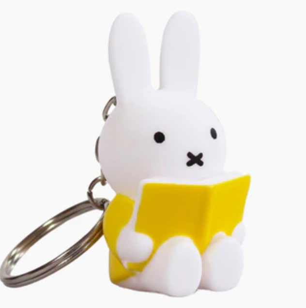 Miffy Keyring - Reading a Book - Yellow