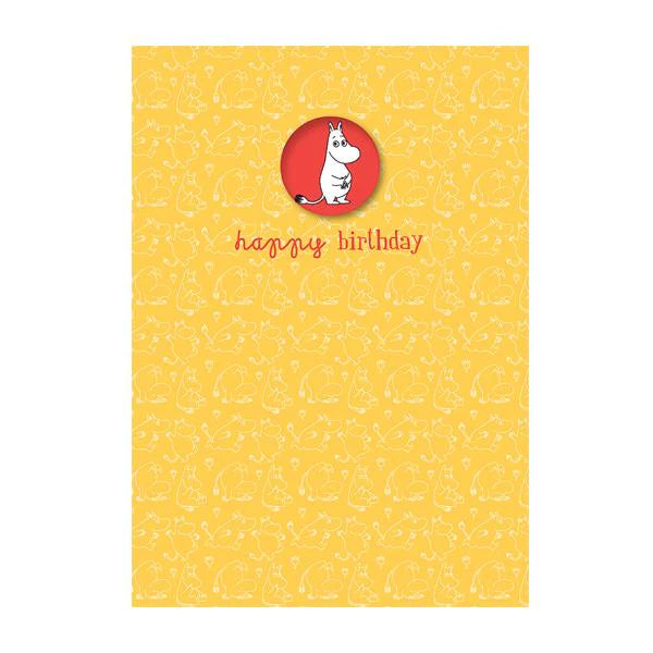 Moomin Happy Birthday Badge Card