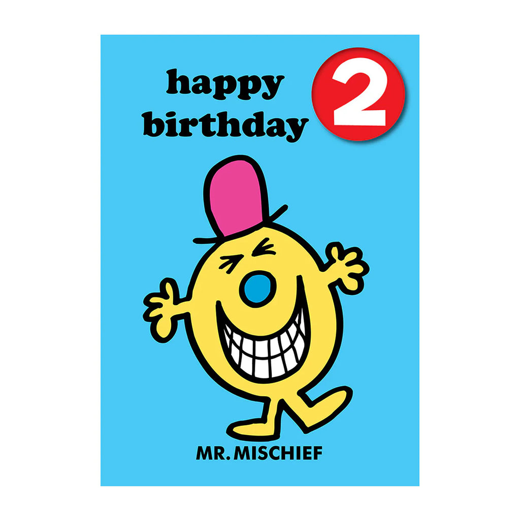 Mr Mischief 2nd Birthday Badge Card