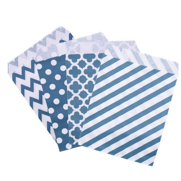 Assorted Paper Party Bags - Denim Blue