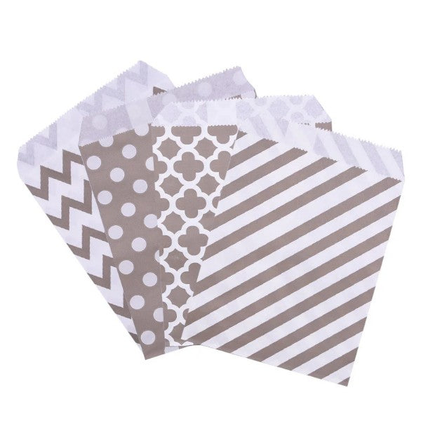 Assorted Paper Party Bags - Mixed Grey