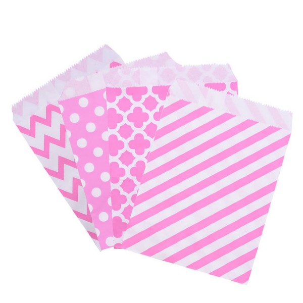 Assorted Paper Party Bags - Mixed Pink