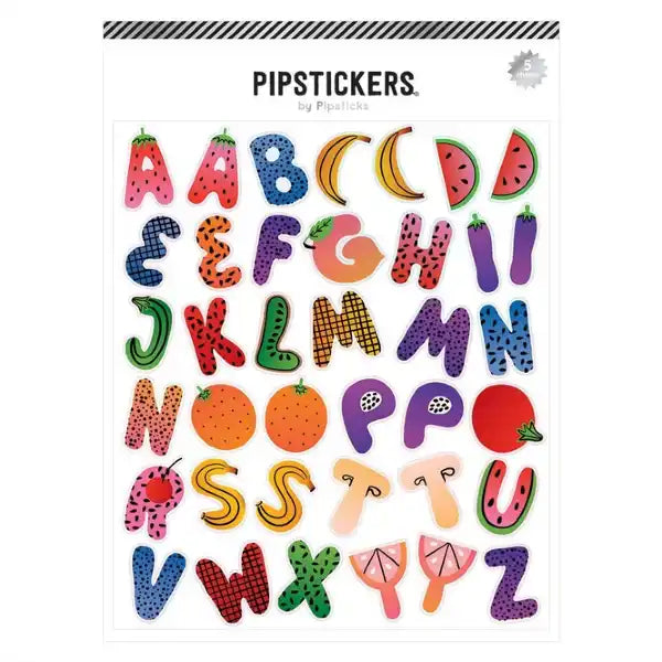Pipsticks Fresh Picked Big Alphabet Stickers