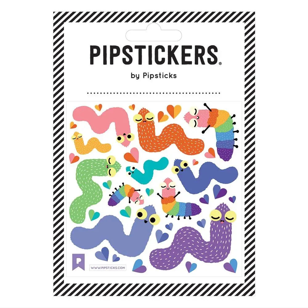 Pipsticks Fuzzy Winsome Worms Stickers – Radish Loves