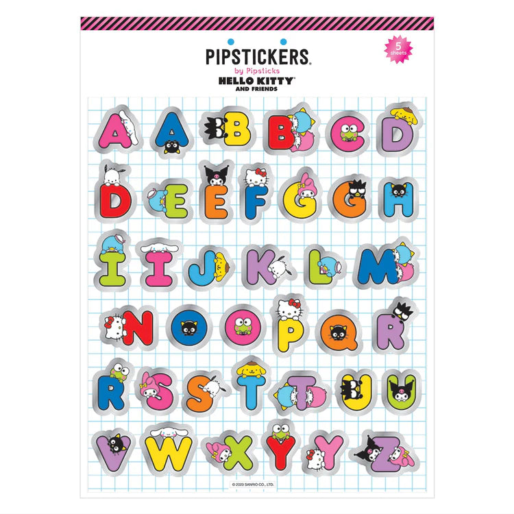 Pipsticks Hello Kitty and Friends Hide & Seek Big Alphabet Stickers