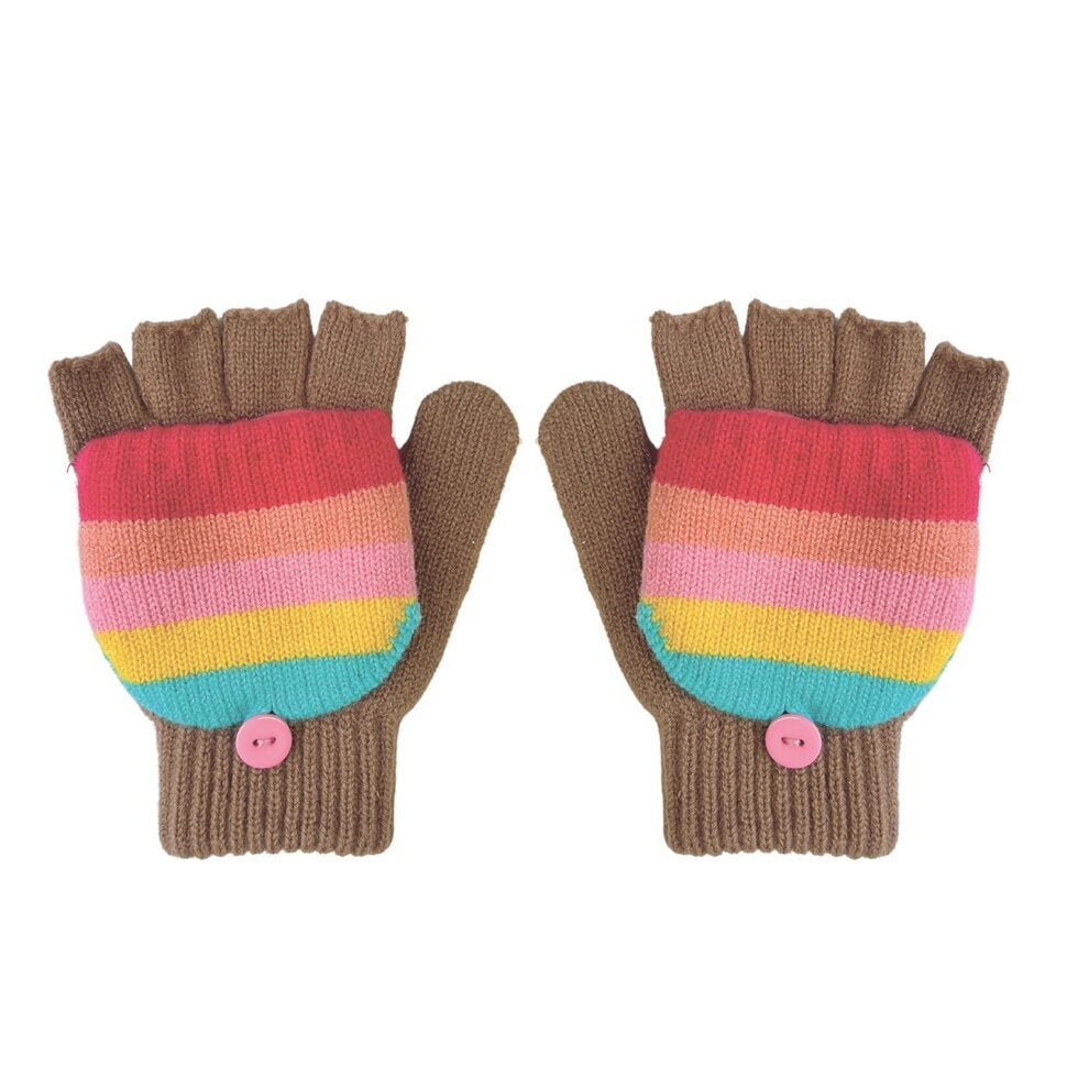 Rockahula Rainbow Stripe Knitted Gloves
