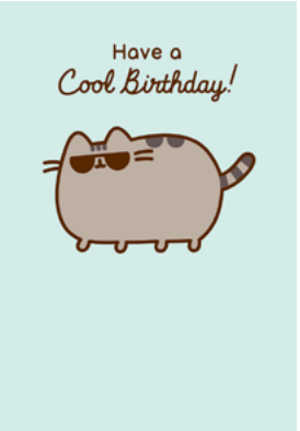 Pusheen Have A Cool Birthday Card